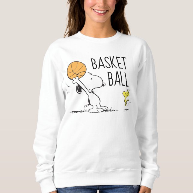 Sweatshirt cacahuètes | Snoopy & Woodstock Basketball (Devant)