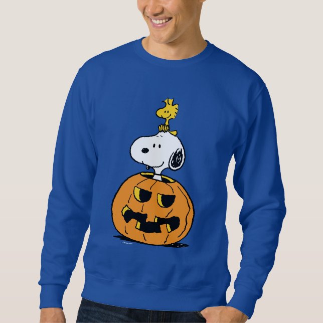 Sweatshirt cacahuètes | Snoopy & Woodstock Citrouille pop-up (Devant)