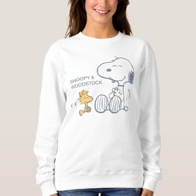 Sweatshirt cacahuètes | Snoopy & Woodstock Happy (Devant)
