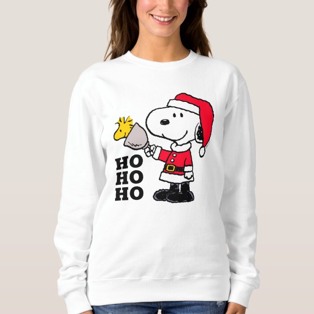 Sweatshirt cacahuètes | Snoopy & Woodstock Ho Ho Ho (Devant)