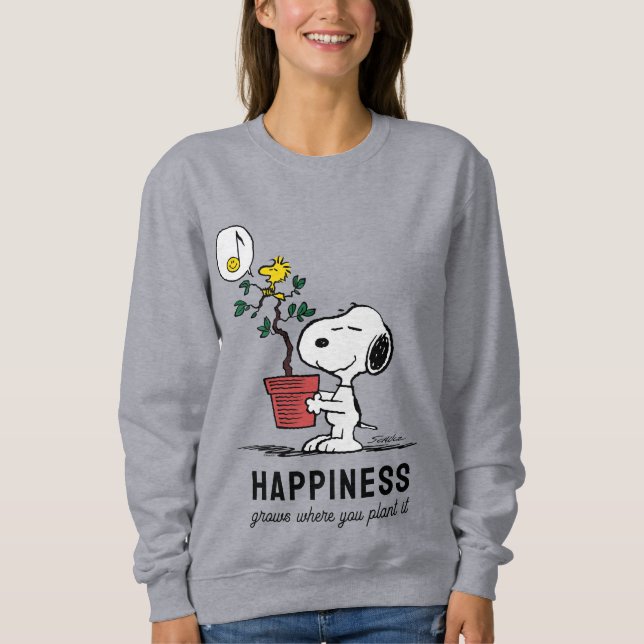 Sweatshirt cacahuètes | Snoopy & Woodstock Plante A Tree (Devant)