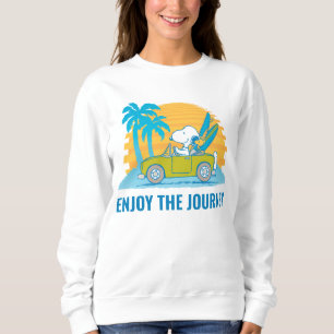 Sweatshirt cacahuètes Snoopy & Woodstock Profitez du voyage