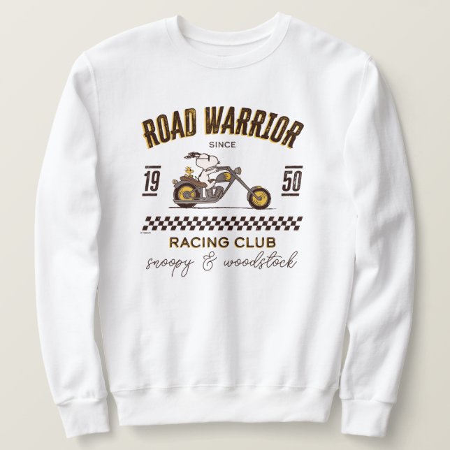 Sweatshirt cacahuètes | Snoopy & Woodstock Road Warriors (Design devant)