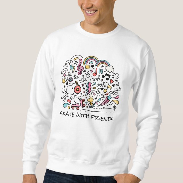 Sweatshirt cacahuètes | Snoopy & Woodstock Roller Sking (Devant)
