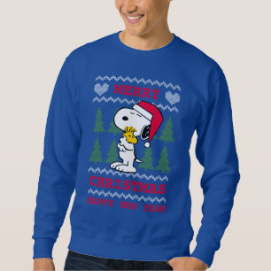 Sweatshirt cacahuètes   Snoopy & Woodstock Santa Claus Hug