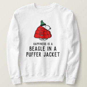 Sweatshirt cacahuètes   Veste Snoopy Red Puffer