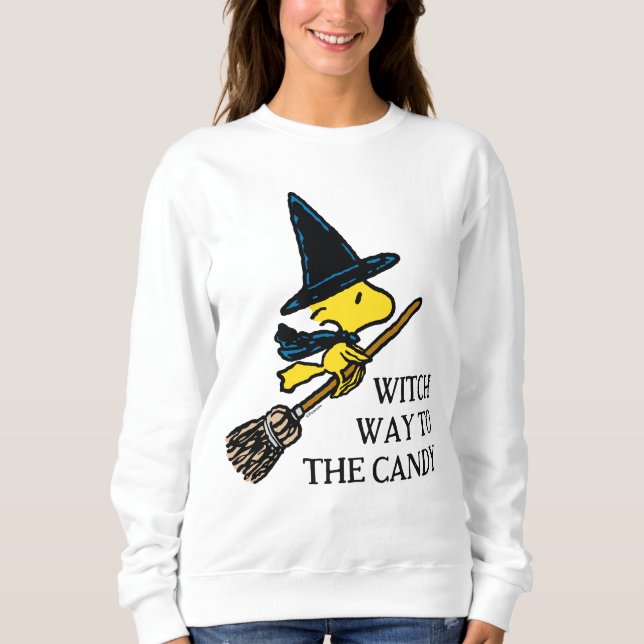 Sweatshirt cacahuètes | Woodstock Halloween Witch (Devant)