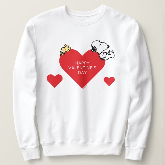 Sweatshirt cacahuètes | Woodstock & Snoopy Valentine (Design devant)