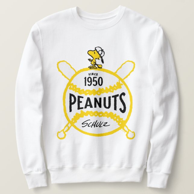 Sweatshirt cacahuètes | WoodstockPeanuts Baseball depuis 1950 (Design devant)