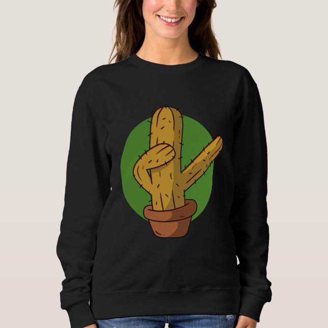 Sweatshirt cactus plant dab dabbing (Devant)