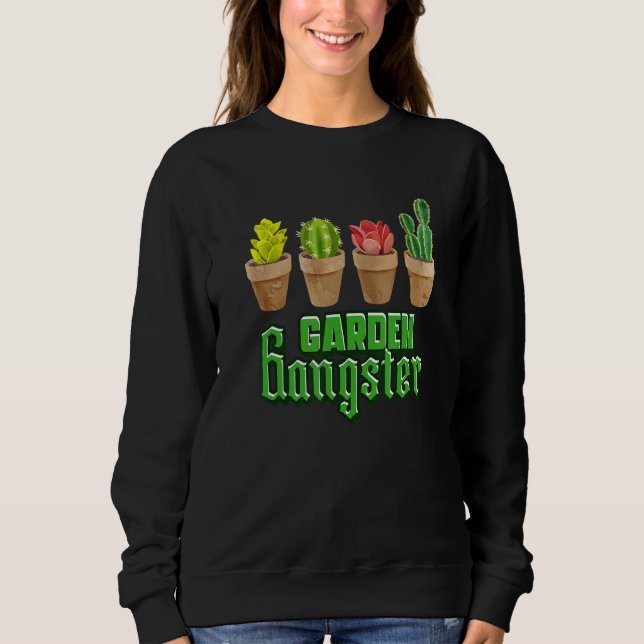 Sweatshirt Cactus Succulents Jardin Design (Devant)