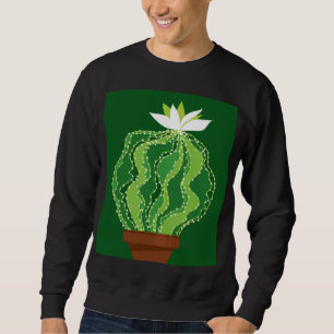 Sweatshirt Cactus vert : motif abstrait naturel.