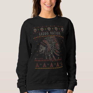 Sweatshirt Caddo Nation American Indian Tribu Vilain Noël