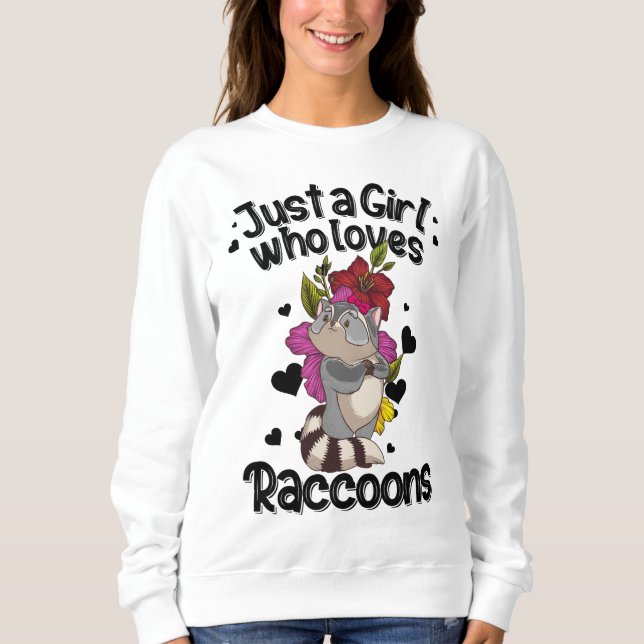 Sweatshirt Cadeau Cute Raccoon Pour Filles Femmes Trash Panda (Devant)