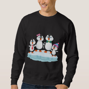 Sweatshirt cadeau d'amour de la famille Penguin Noël
