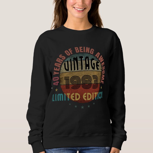 SWEATSHIRT CADEAU D'ANNIVERSAIRE ANNÉE DE NAISSANCE TENDANCE  (Devant)