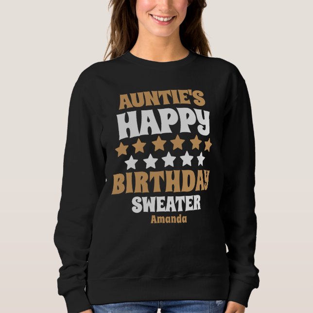 Sweatshirt Cadeau d'anniversaire de la tante personnalisée (Devant)