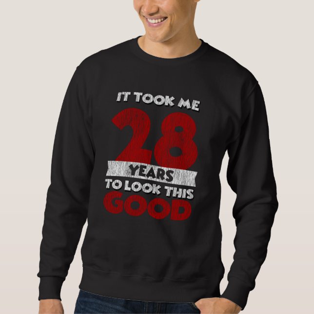 Sweatshirt Cadeau d'anniversaire drôle de 28 ans Vintage (Devant)