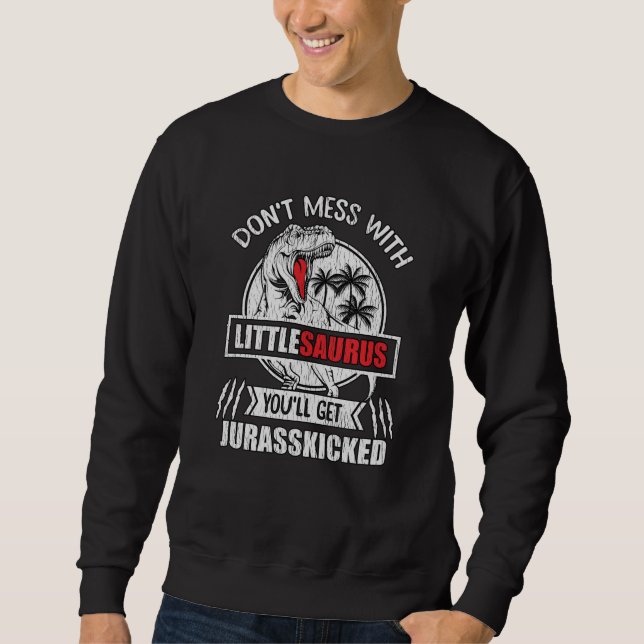Sweatshirt Cadeau de dinosaure drôle de Littlesaurus pour les (Devant)