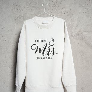 Sweatshirt Cadeau de fiançailles personnalisé pour future Mme