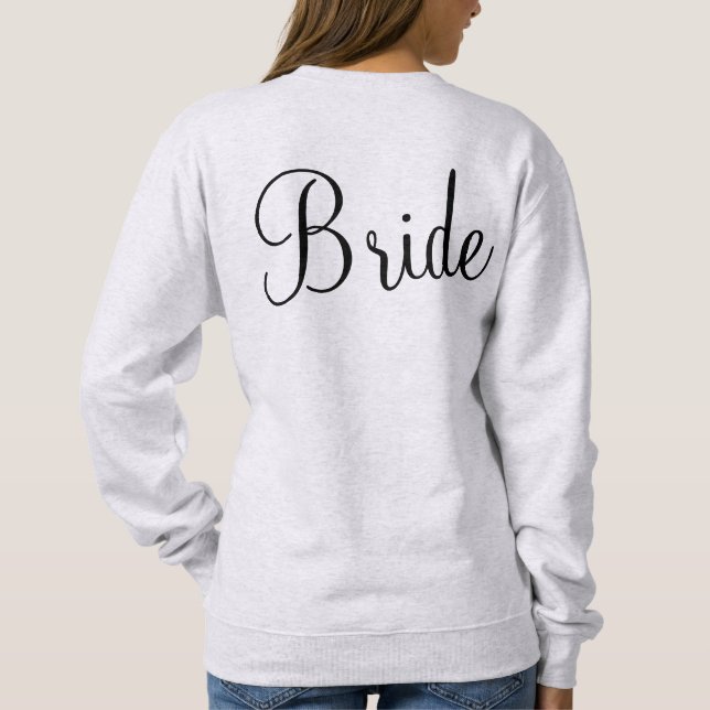 Sweatshirt Cadeau de mariée personnalisée Nom personnalisé pr (Dos)