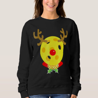 Sweatshirt Cadeau de Noël de pickleball de renne
