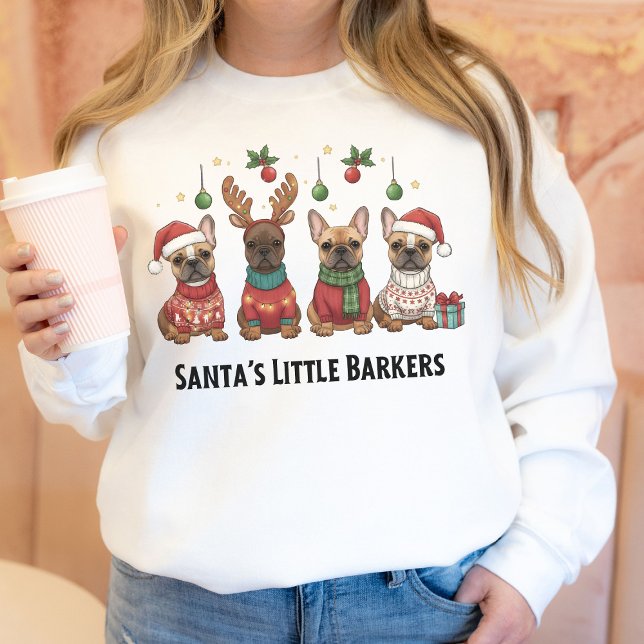 Sweatshirt Cadeau de Noël drôle pour maman de bouledogue fran (Funny Christmas Gift For French Bulldog Owner sweatshirt )