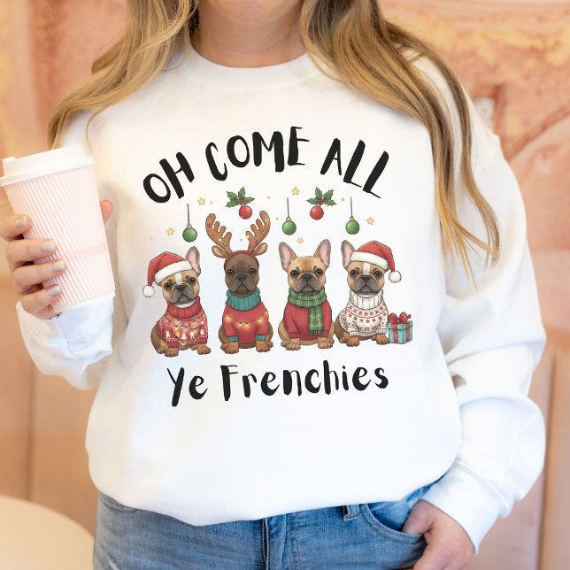 Sweatshirt Cadeau de Noël drôle pour propriétaire de bouledog (Funny Christmas Gift For French Bulldog Owner sweatshirt)
