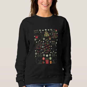 Sweatshirt Cadeau de Noël pour amateur de chats pour propriét