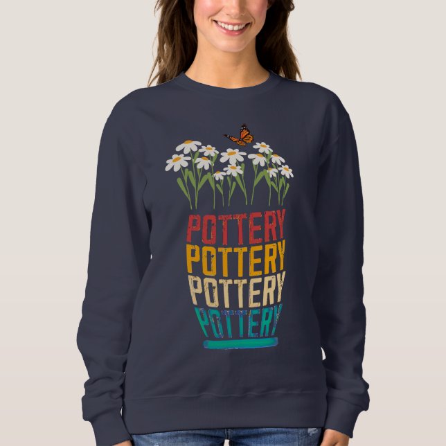 Sweatshirt Cadeau de poterie, Amant de poterie, Cadeau de jar (Devant)