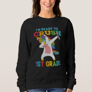 Sweatshirt Cadeau de première année d'école pour élève licorn