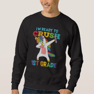 Sweatshirt Cadeau de première année d'école pour élève licorn