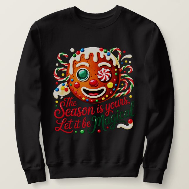 Sweatshirt Cadeau de pull ras du cou pour Noël festif (Design devant)