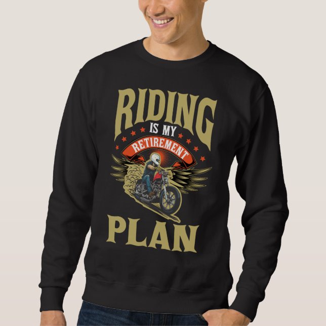 Sweatshirt Cadeau de retraite pour motocyclette pour père de  (Devant)