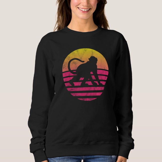 Sweatshirt Cadeau de singe classique (Devant)
