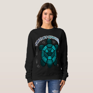 Sweatshirt Cadeau drôle d'animal mignon de tortue personnalis