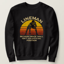 Cadeau drôle de mur de briques de lineman de footb