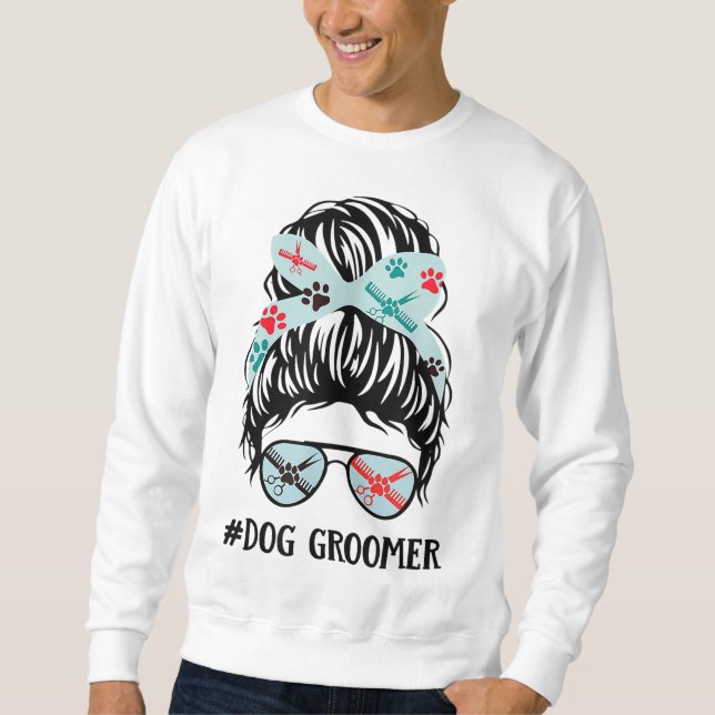 Sweatshirt Cadeau Du Groomer De Chien Pour Amoureux des chien (Devant)