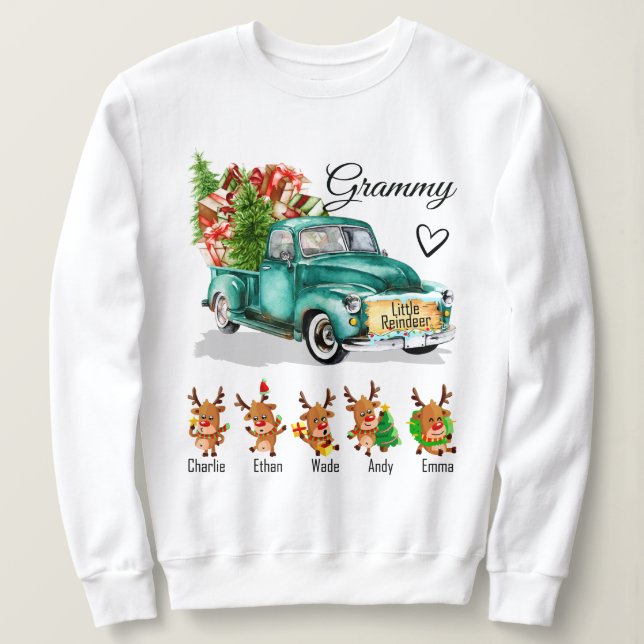 Sweatshirt Cadeau Grammy pour Noël (Design devant)