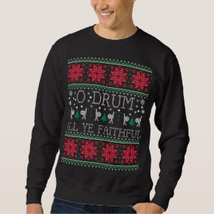 Sweatshirt Cadeau laid de chandail de Noël de batteur de