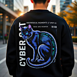 Sweatshirt Cadeau mignon de chat cyberpunk pour les amateurs