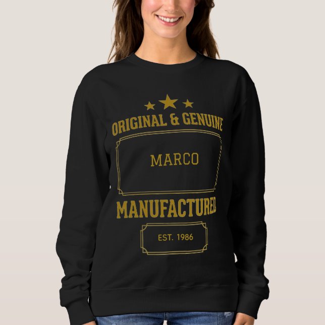 Sweatshirt Cadeau Original & Véritable Anniversaire (Devant)