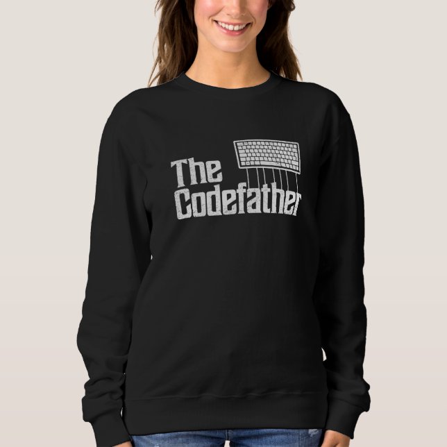 Sweatshirt Cadeau Papa Programmeur Le Parrain Du Code Papa Co (Devant)