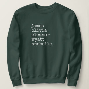 Sweatshirt Cadeau personnalisé pour grand-mère avec les noms 