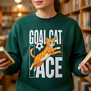 Sweatshirt Cadeau pour joueur de football - Chat anime pour l