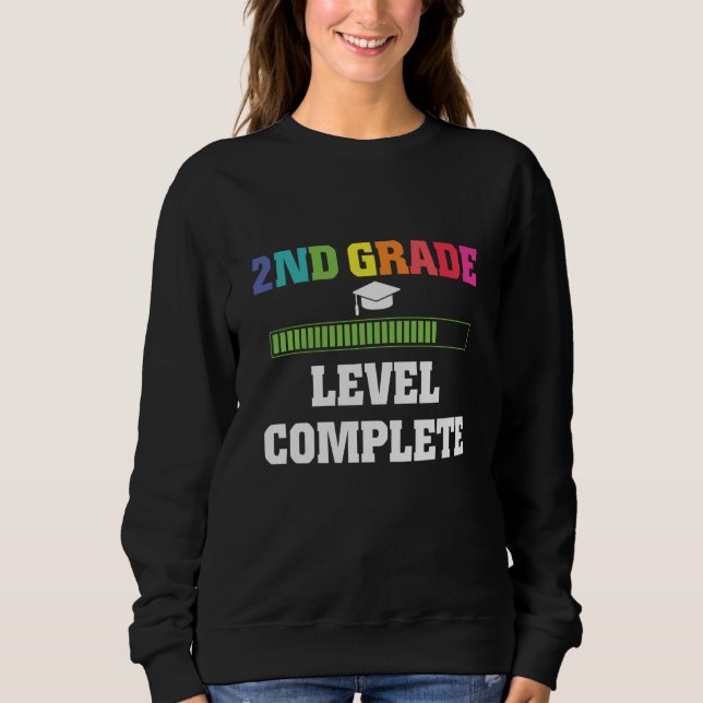 Sweatshirt Cadeau pour l'obtention du niveau de 2e année (Devant)