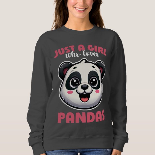 Sweatshirt Cadeau pour une fille qui aime les pandas (Devant)