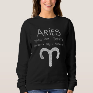 Sweatshirt Cadeau Signe du Zodiaque Bélier Vintage pour Amate