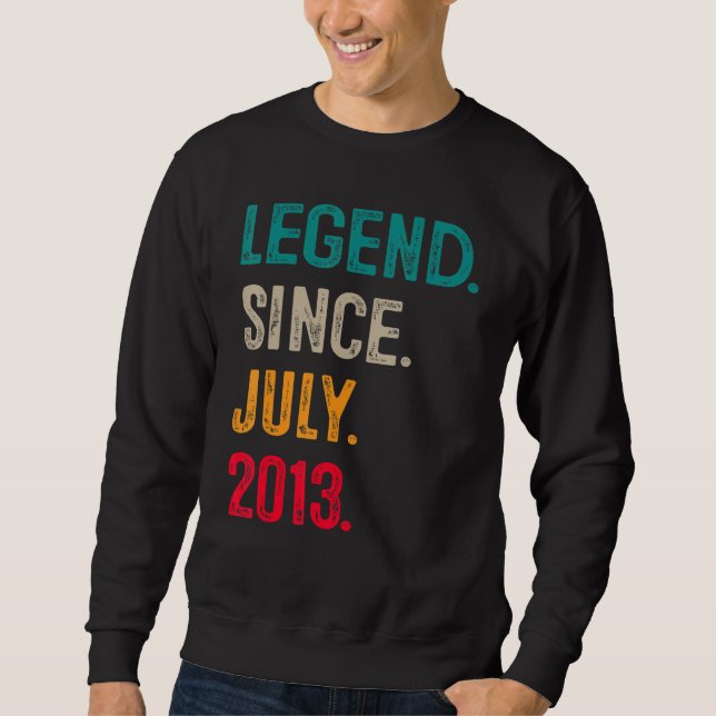 Sweatshirt Cadeaux 10 Ans 10e Anniversaire Garçons Légende de (Devant)