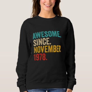 Sweatshirt Cadeaux de 44 Ans 44e Anniversaire stupéfiant depu